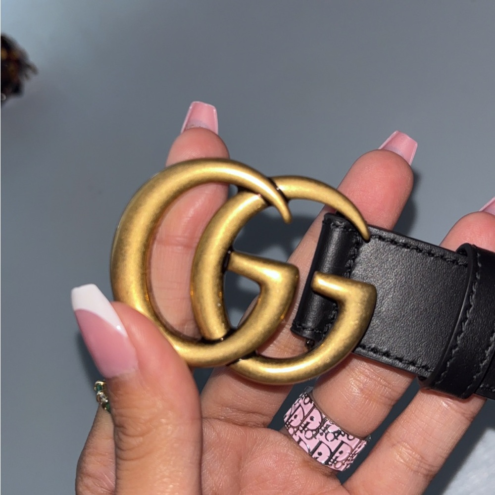 Gucci Black Leather Belt
